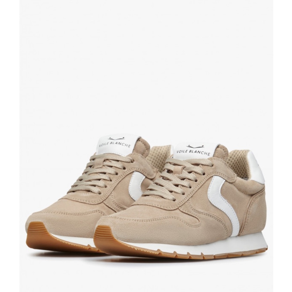 NWT VOILE BLANCHE JULIA Suede Sneakers in Beige